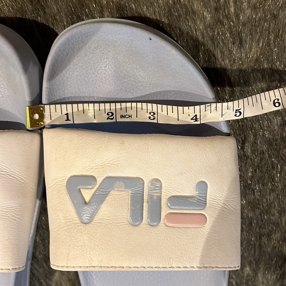 FILA blue white comfy slides Sz  9 - Picture 8 of 11